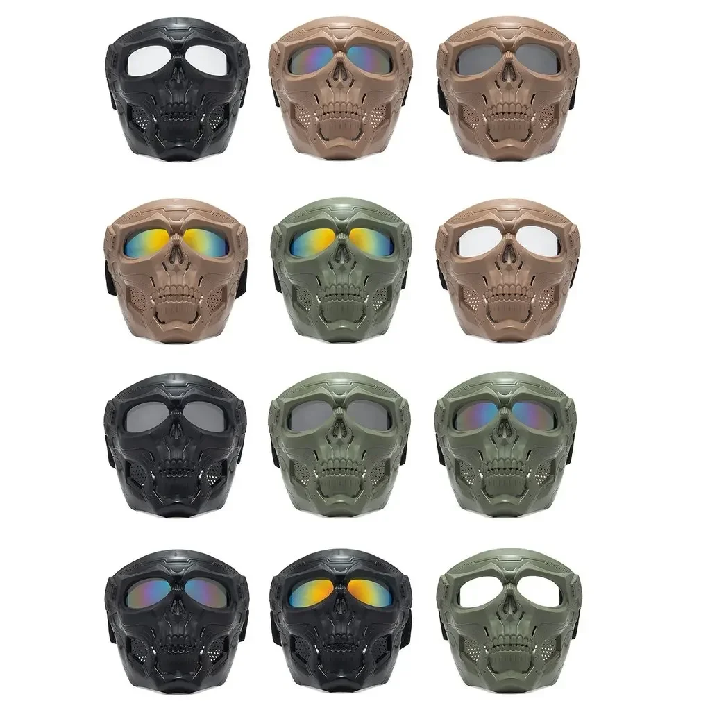 Face Mask Outdoor  Windproof Helmet Skull Mask Reinforced Lens Motorcycle Goggles Sports Riding Mask cyberpunk party