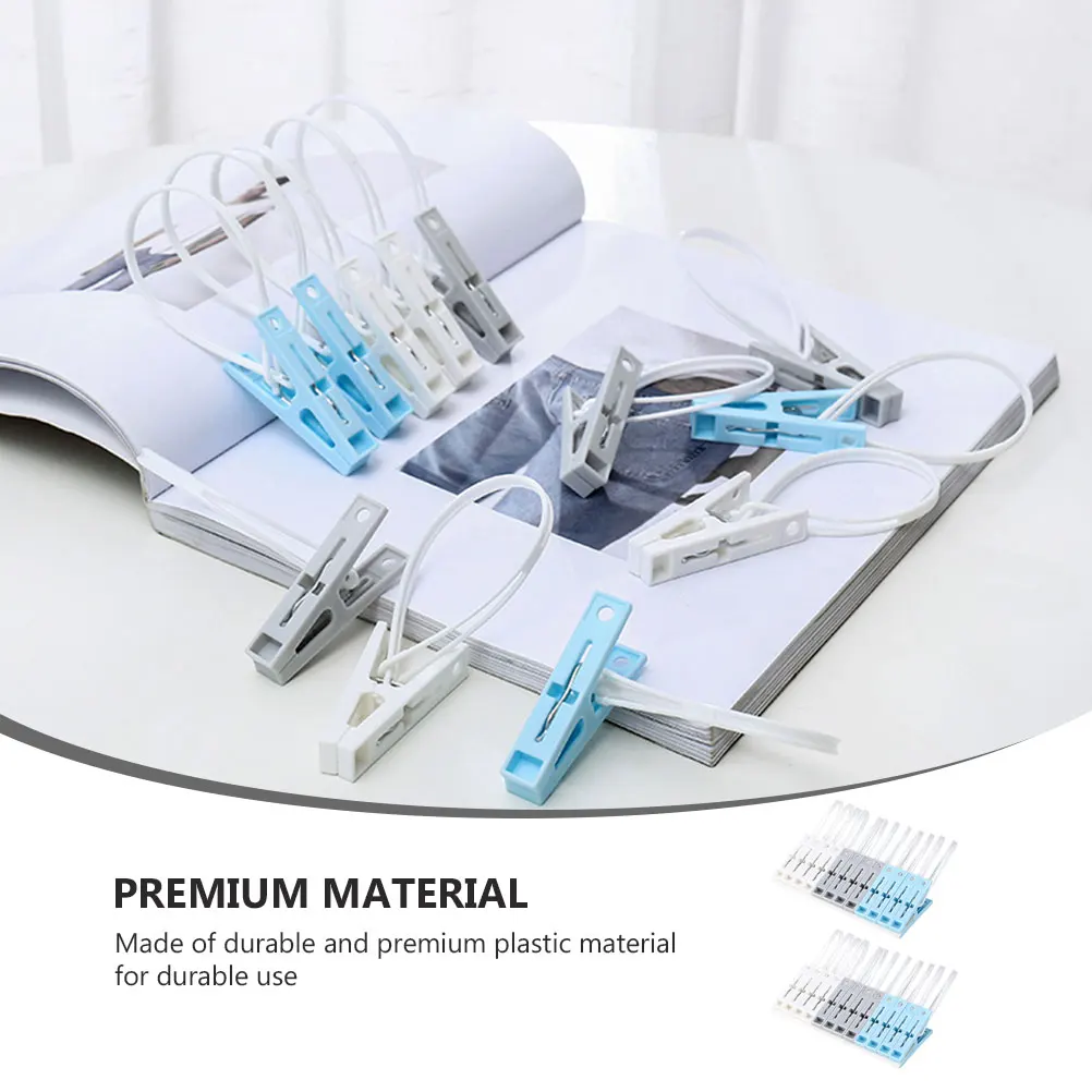 

24pcs Plastic Clothespins Windproof Clips Smooth Edge Resistant Aging Home Use For Socks Towel Skirts Pants Quilt