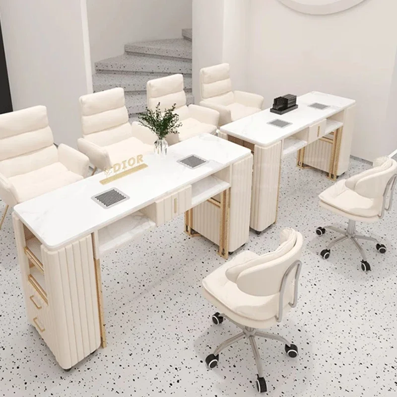 Показать коллекционер для ногтей, ящик для стола, наклейки, станция для хранения, дизайнерский стол для ногтей, универсальный Scrivania Per Unghie, уникальная мебель