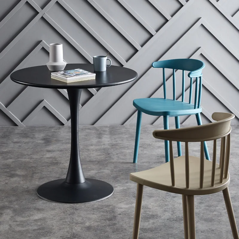 Nordic leite loja de chá mesa café negociação pequena mesa redonda varanda lazer pequena mesa jantar do agregado familiar