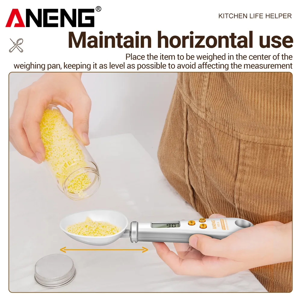 ANENG-Mini báscula Digital HTC-6, termómetro de cocina para barbacoa, carne, pastel, caramelo, freír, parrilla, cena, cucharas de cocina, utensilios para hornear
