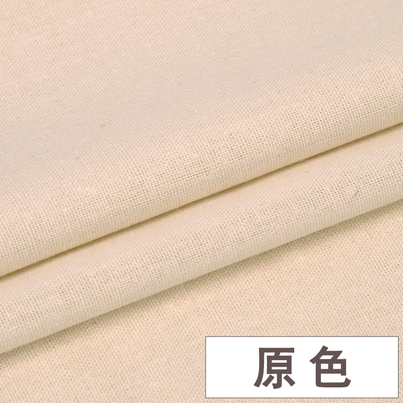 50x140cm Natural Linen Cotton Fabric for Needle Embroidery Patchwork Costura Tissus Sewing Textiles DIY Dress Clothes