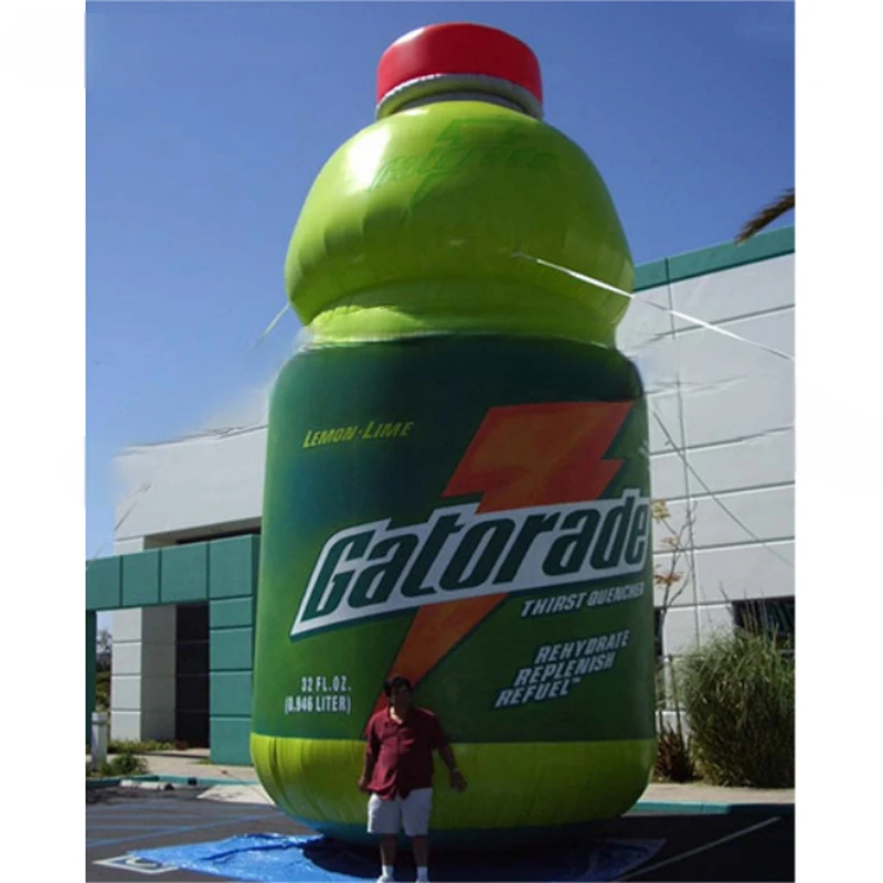 

giant inflatable Advertising tool beverage bottle, inflatable beverage bottle balloon replica for brand promotion new type