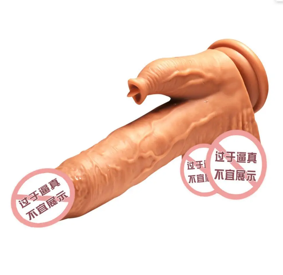 Wireless Remote Telescopic Swing Realistic Dildo Vibrator Tongue Licking Heating Penis G Spot Massage Sex Toy S3362