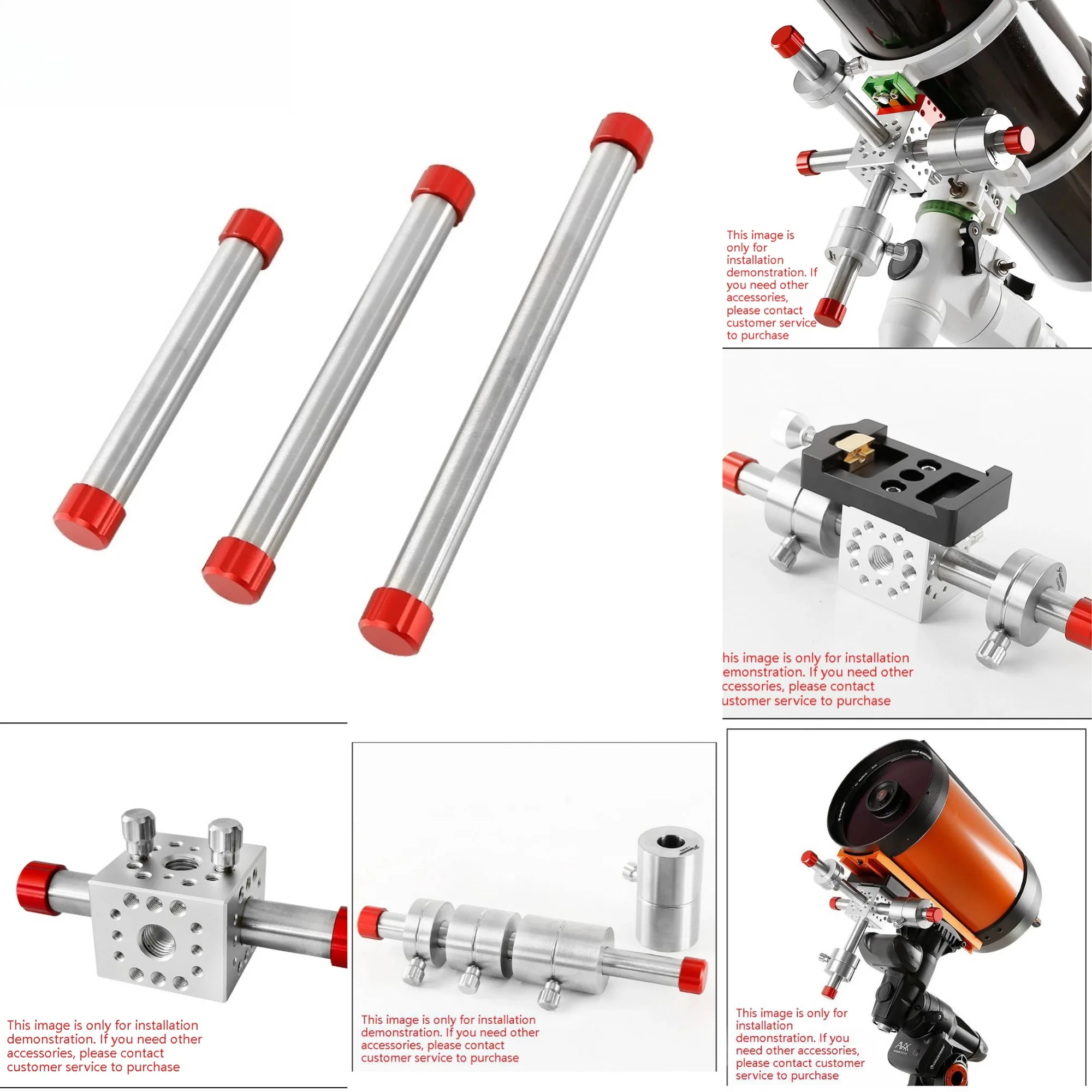 1 шт., диаметр 20 мм, стержень противовеса из нержавеющей стали 150 мм, 200 мм, 250 мм, стержень противовеса для астрономического телескопа