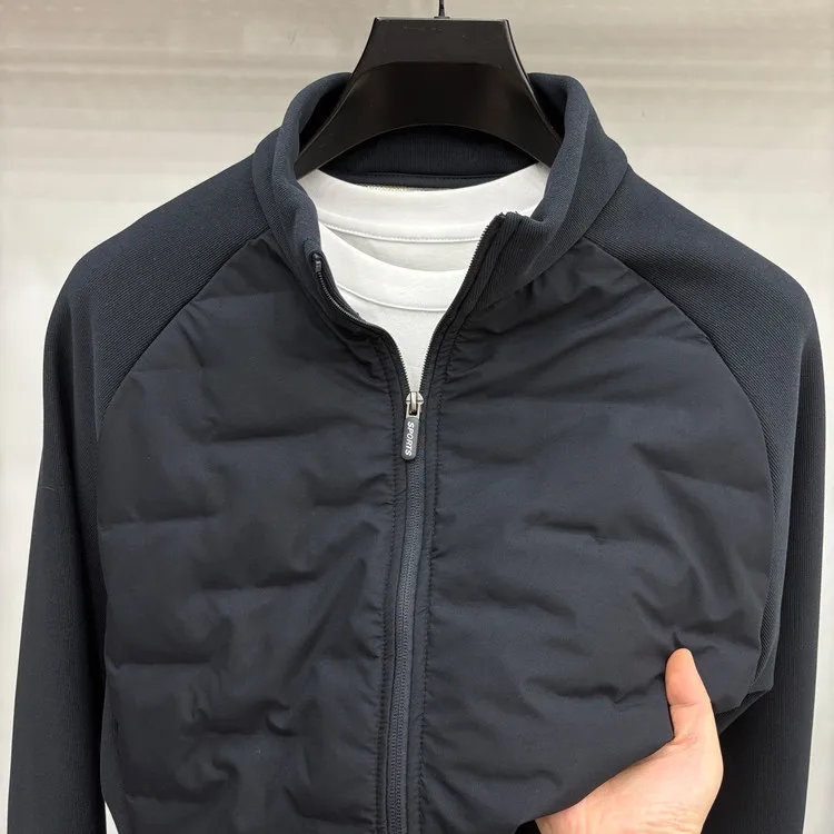 

Pudeng Men's Thin Cotton Cardigan Jaet Faion Urban Sle Polyester Fiber Long Sve Zipper Closure ort Length Pure Color