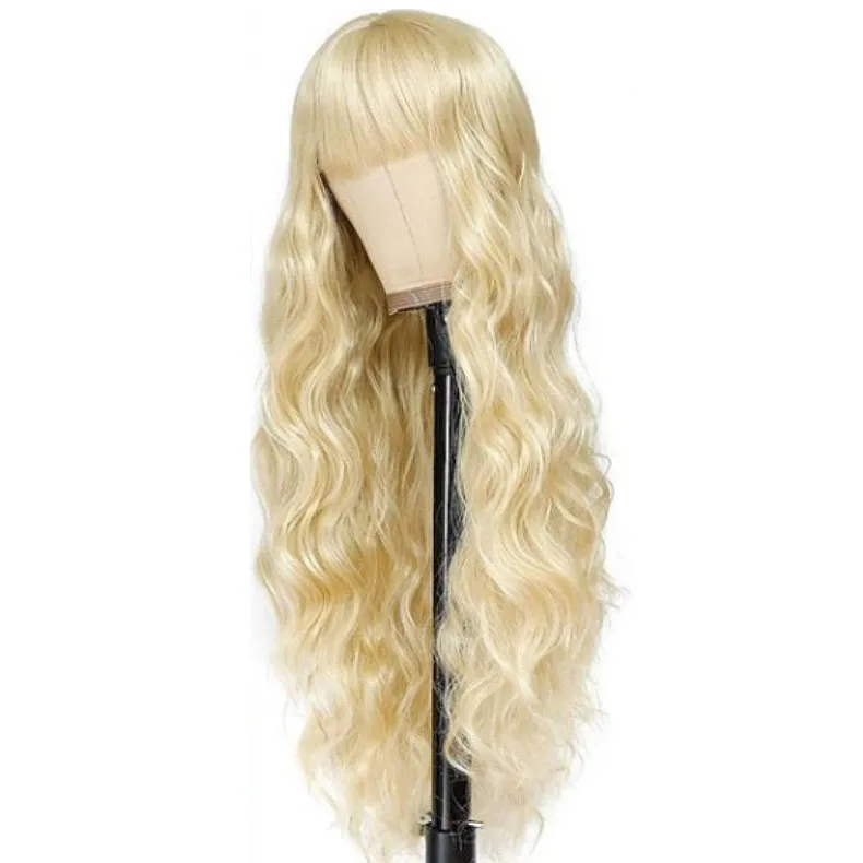 Durable Wig With A Large Curved Design And Curly Wavy Bangs, Long Hair, Exquisite And Versatile To Wear