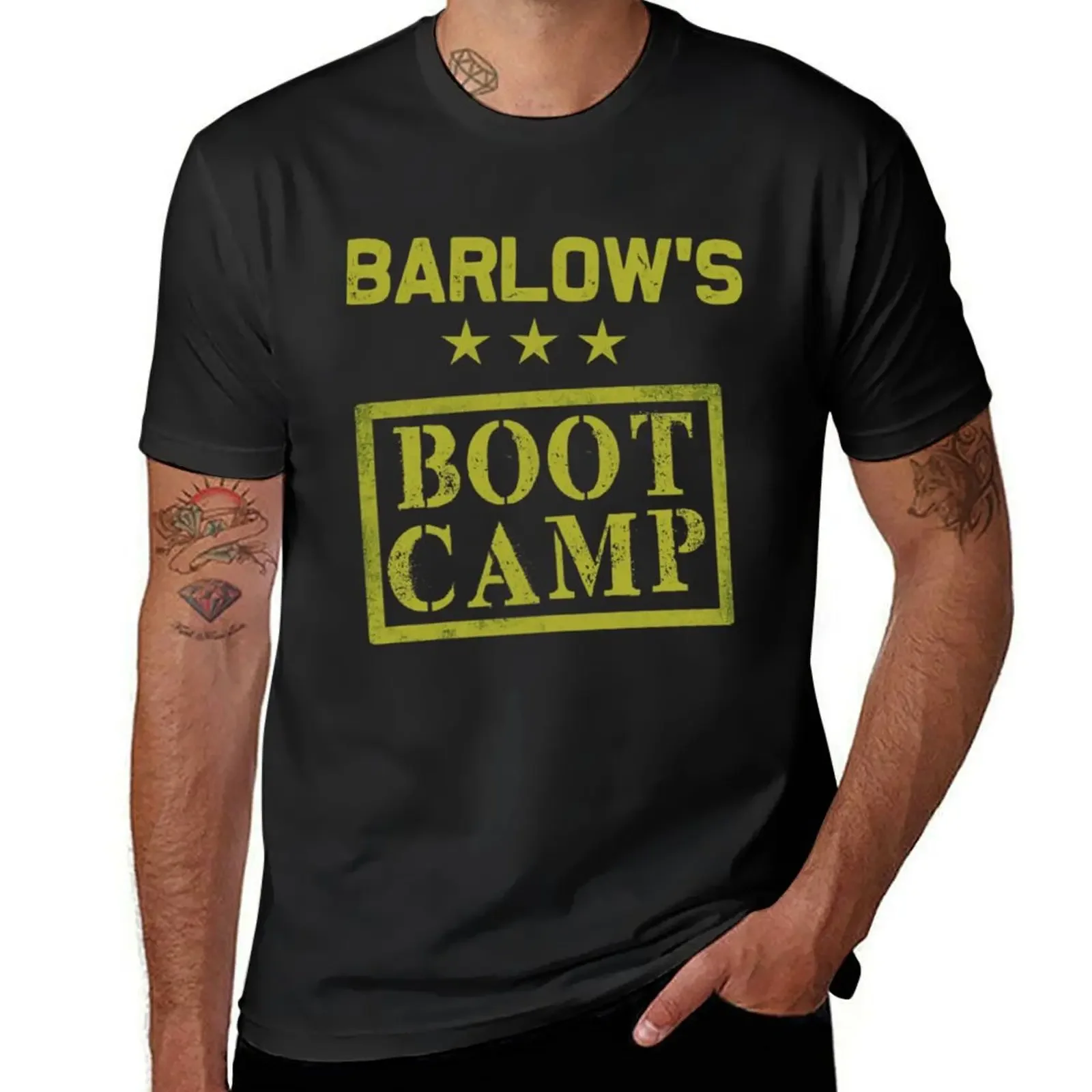 Gary Barlow - Barlow Bootcamp T-Shirt street wear plain baggy shirts cotton graphic tees fitted t shirts for men