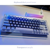 Funda protectora transparente para teclado acrílico, cubierta antipolvo para teclado mecánico para 60/61/64 96 98104/108, funda para teclado y ratón