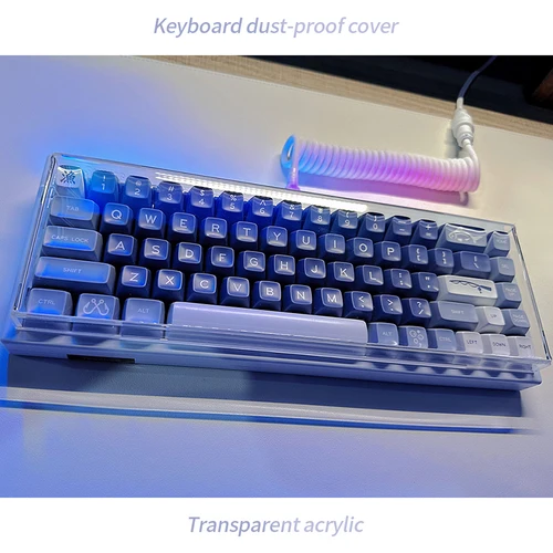 Imagen 1 del producto Funda protectora transparente para teclado acrílico, cubierta antipolvo para teclado mecánico para 60/61/64 96 98104/108, funda para teclado y ratón