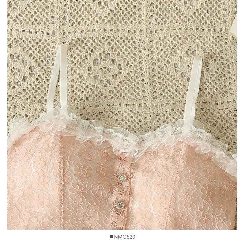 女性の裸の肩のレースのタンクトップ、ブラパッド付きのボタンチューブトップ、伸縮性のあるプリーツ、背中の開いたキャミソール、甘い、セクシー、y2kファッション、新しい