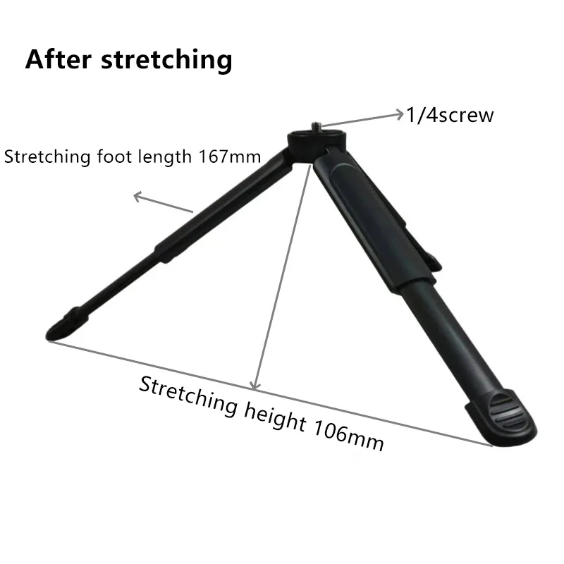 Universal Photography ABS Tripod With 1/4 Screw Mount Foldable Extendable Camera Handle Grip For Video Recording/Selfies