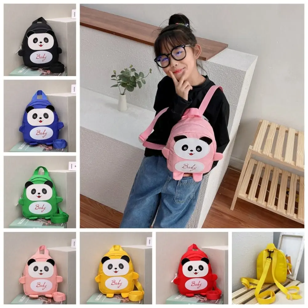 Cartoon Panda Kinder Rucksack Anti-Lost verstellbare Kinder Schult asche Mini Doppels ch ulter Kindergarten Rucksack Kleinkind