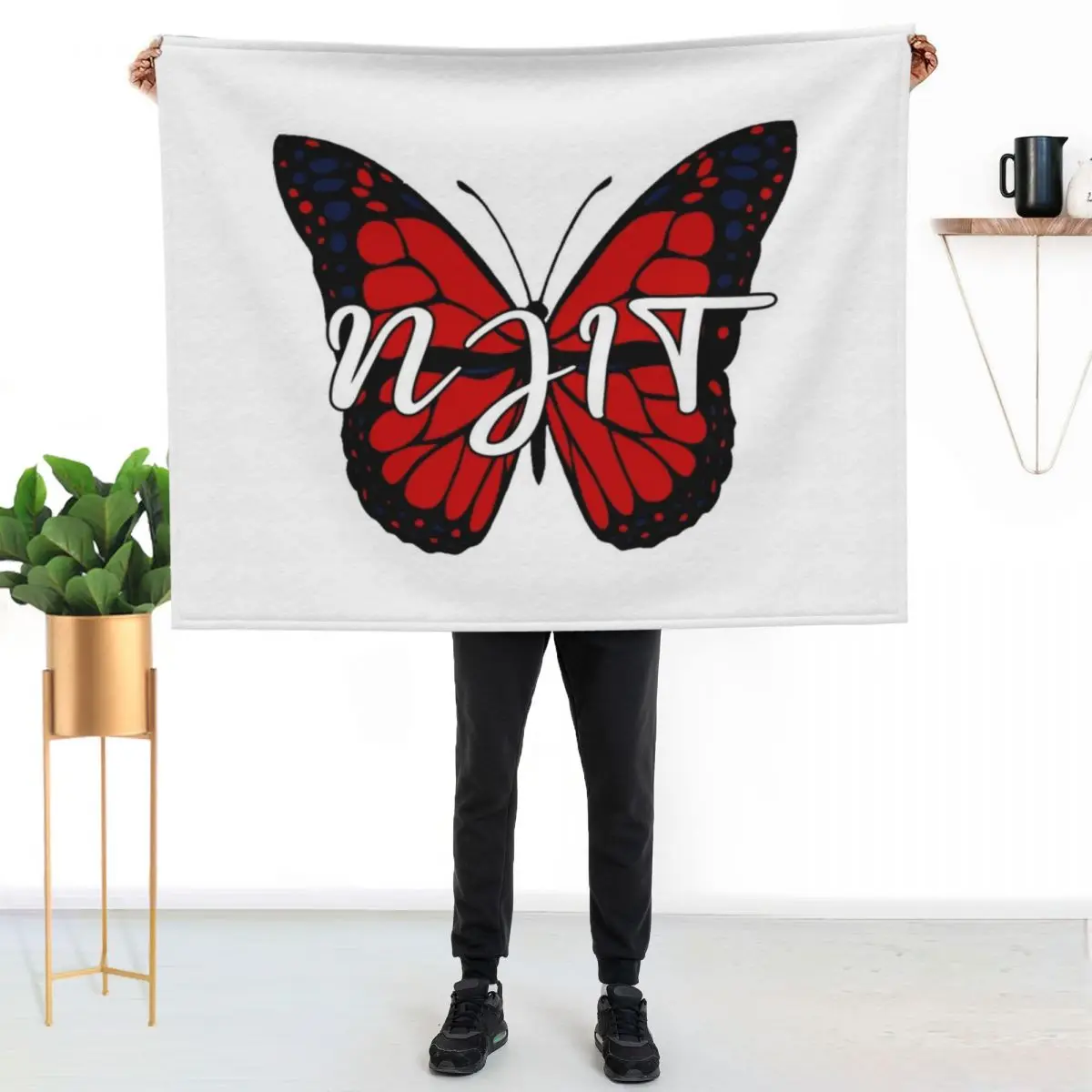 

NJIT Butterfly Throw Blanket Warm Accent Blanket for Living Room Decoration
