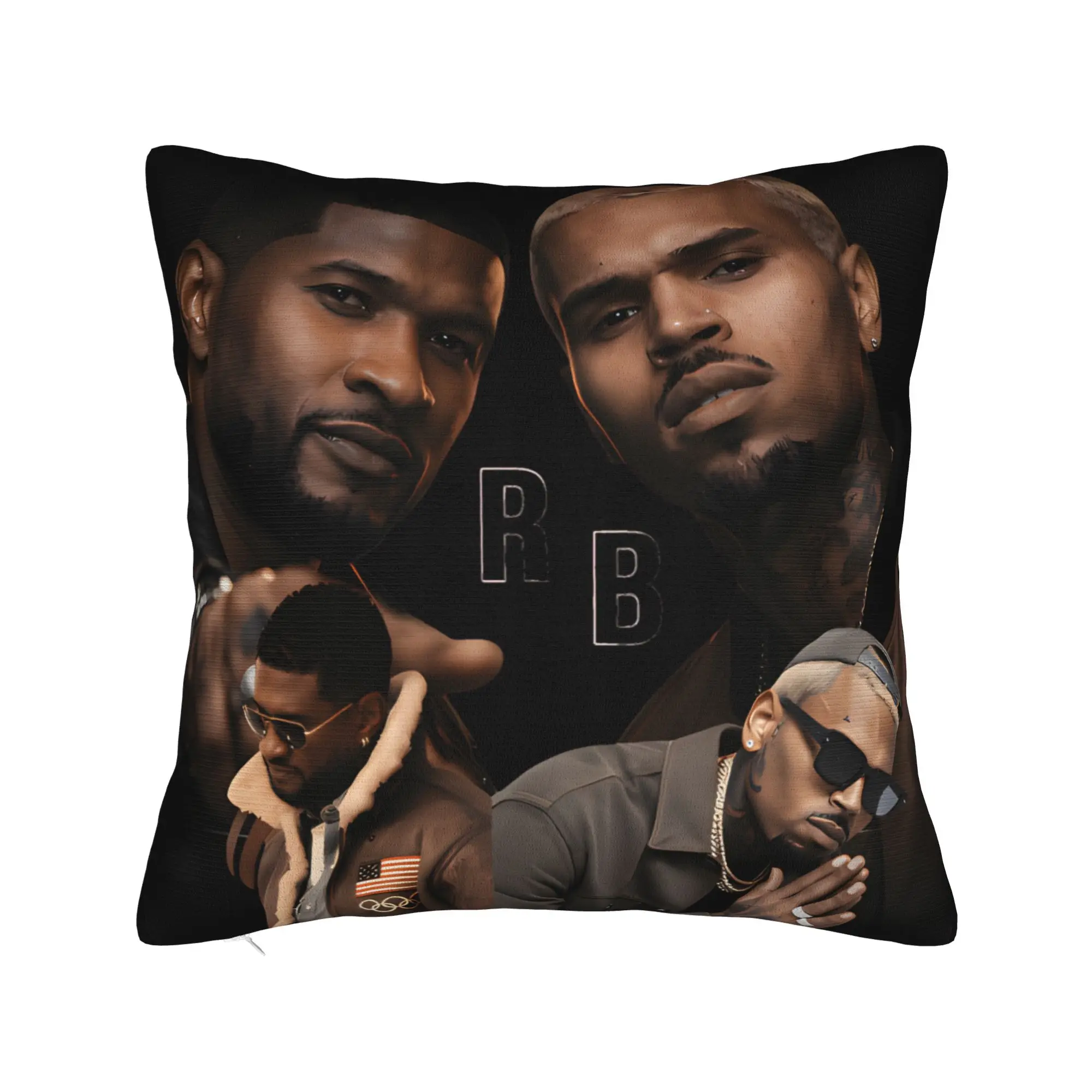 Chris Brown Usher R&B Tour 2026 Pillow Covers Merchandise Printing Cushion Cover Decoration  Pillow Case Cover Home Multi-Size