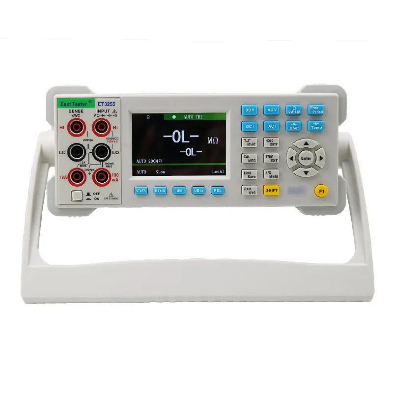 ET3255 51⁄2 multimètre numérique de table Écran LCD TFT 3,5 pouces 220000   Compte un double multimètre numérique True-RMS de paillasse