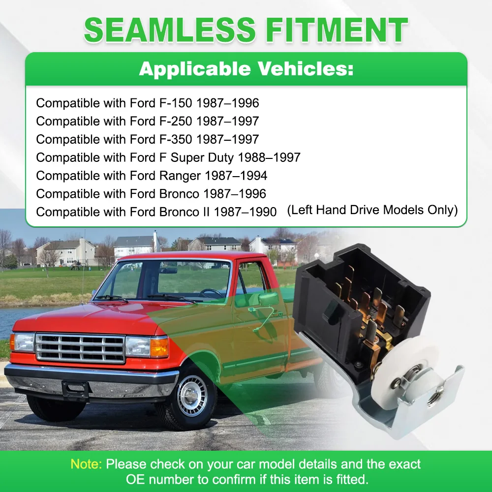 9 Pins Headlight Switch For Ford F-150 F-250 F-350 Ranger Bronco Explorer Aerostar E150 E250 E350 E450 E550 E7TZ-11654A