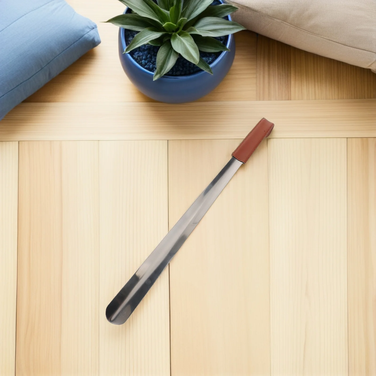 

Long Handle Stainless Steel Shoehorn for Men and Seniors Ergonomic Shoe Lifter Tool Heavy Duty Shoe Slider for Boots Sneakers