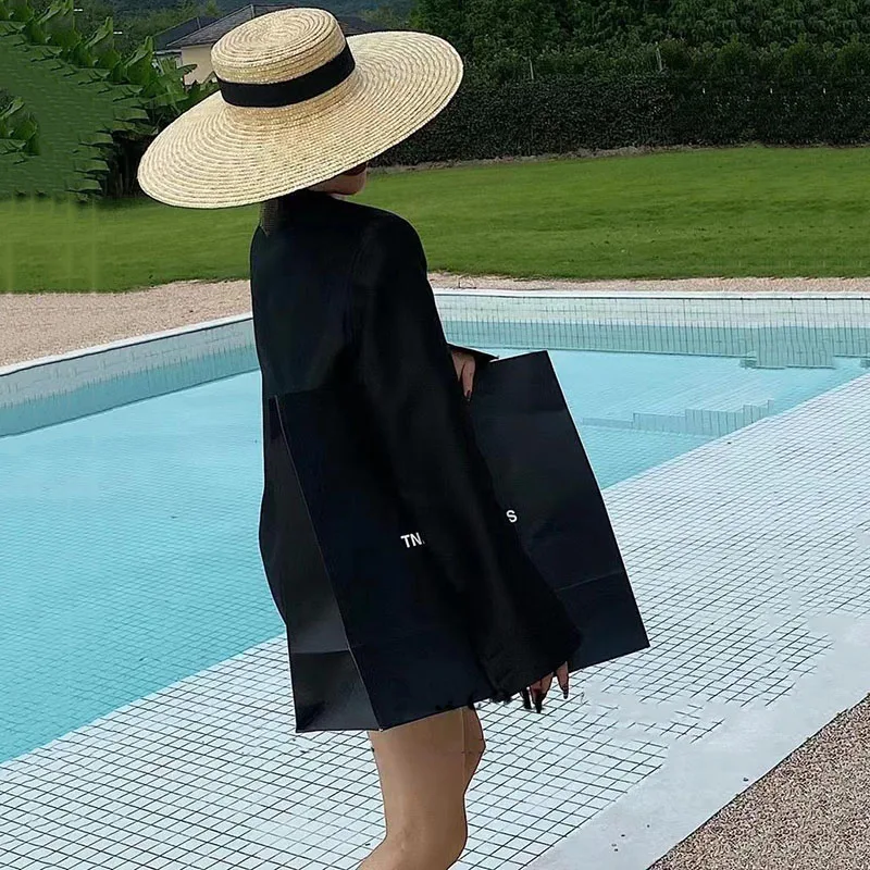 جديد 2025 سترة بدلة نسائية موضة فضفاضة معطف متوسط الطول لون نقي زر واحد إحساس التصميم السترة قطع علوية نسائية #5