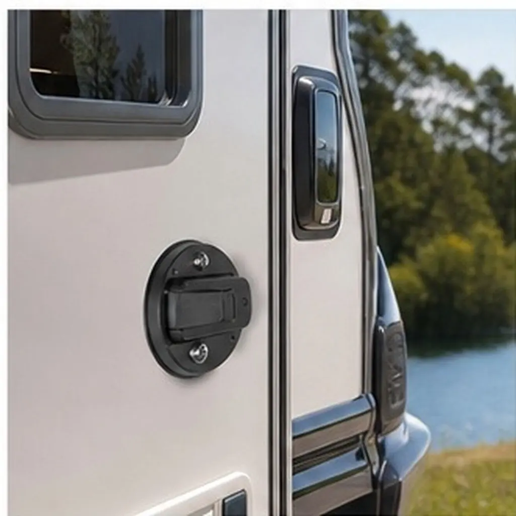 2Pcs Useful Sturdy Flush Latches Keyed Locks for Extra Safety Simple Installation Suitable for Household Doors Rv Hatches and