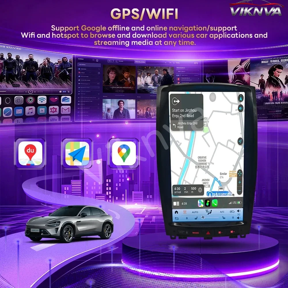 

13,8-дюймовый Android 15 мультимедийный автомобильный стереоплеер для Infiniti QX50 QX70 EX35 EX25 EX37 2013-2022 с 4G, GPS, Carplay и Bluetooth