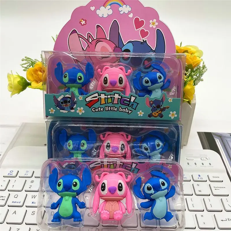 Cute Stitch 3D Eraser Creative Cartoon Design Student Detachable Prize Fun Learning Stationery Back-to-School Supplies view 2