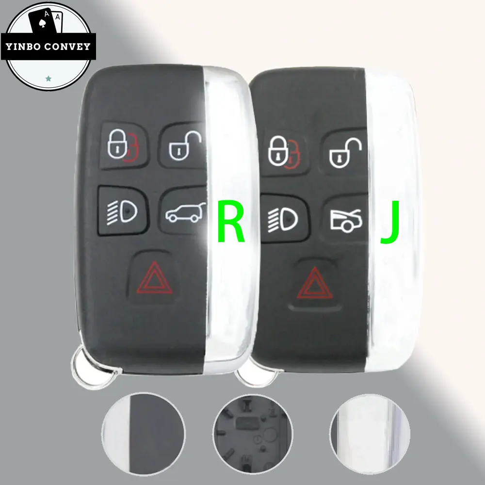 YINBO-reemplazo Original para Land Rover Range LR2 LR4 Fit Jaguar F-Pace F-Type XE XF XJ carcasa para llave remota Fob 5 botones