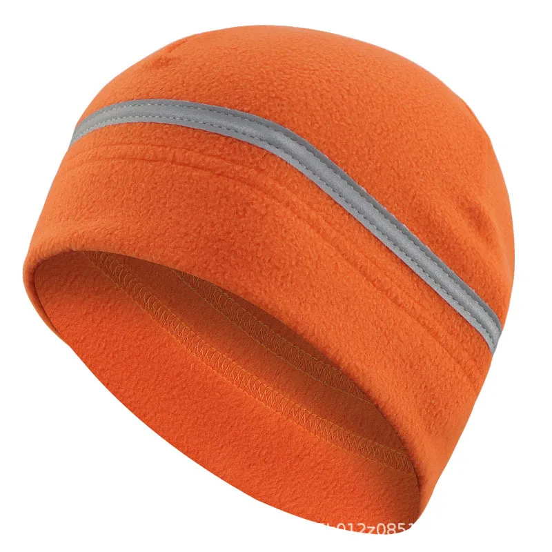 Reflective Earflap Cap Night Running Reflective Fleece Hat Winter Outdoor Cold-Resistant Hat Cycling Windproof Warm Ski Hat