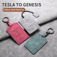 Suede Car Smart Remote Key Card Cover Case Key Bag Shell Holder Protection For Tesla Model 3 Model Y 2020 Thin Style Accessories