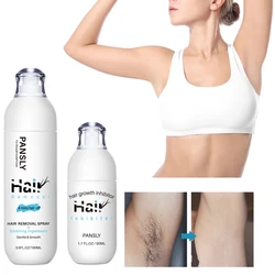 PANSLY 2-in-1 snelle ontharingsspray + ontharingshemmer Spray Permanent verwijdert haren Onderarmbenen Baard Whitening Huid