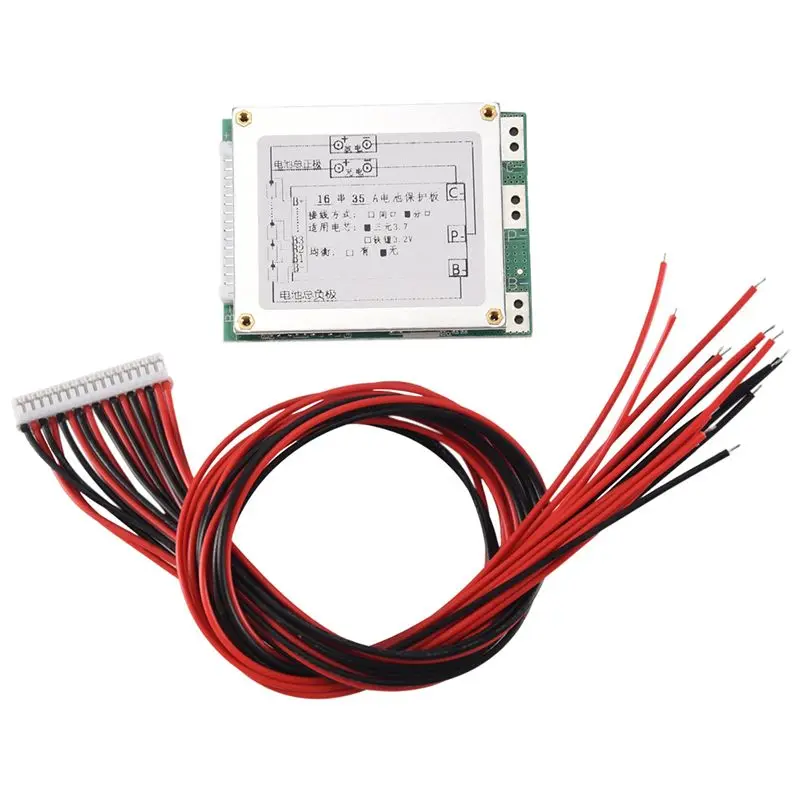 A75Q-16S 60V 35A Li- Lithium 18650 Battery BMS PCB Protection Board With UPS Energy Inverter