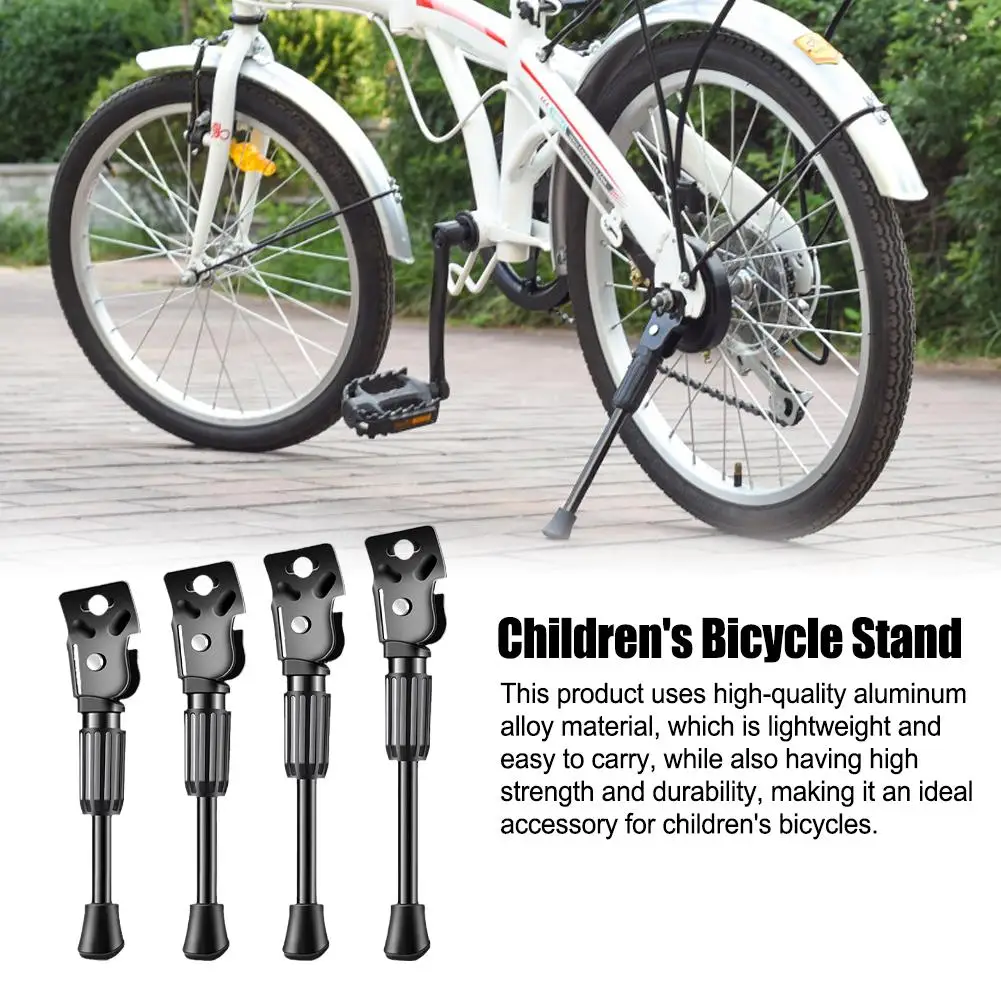 Children's Bicycle Stand Road Bike Kickstand Heavy Duty Cycle Bicycle Rack Parking Mountain Side Rear Adjustable Bike Prop S3o0