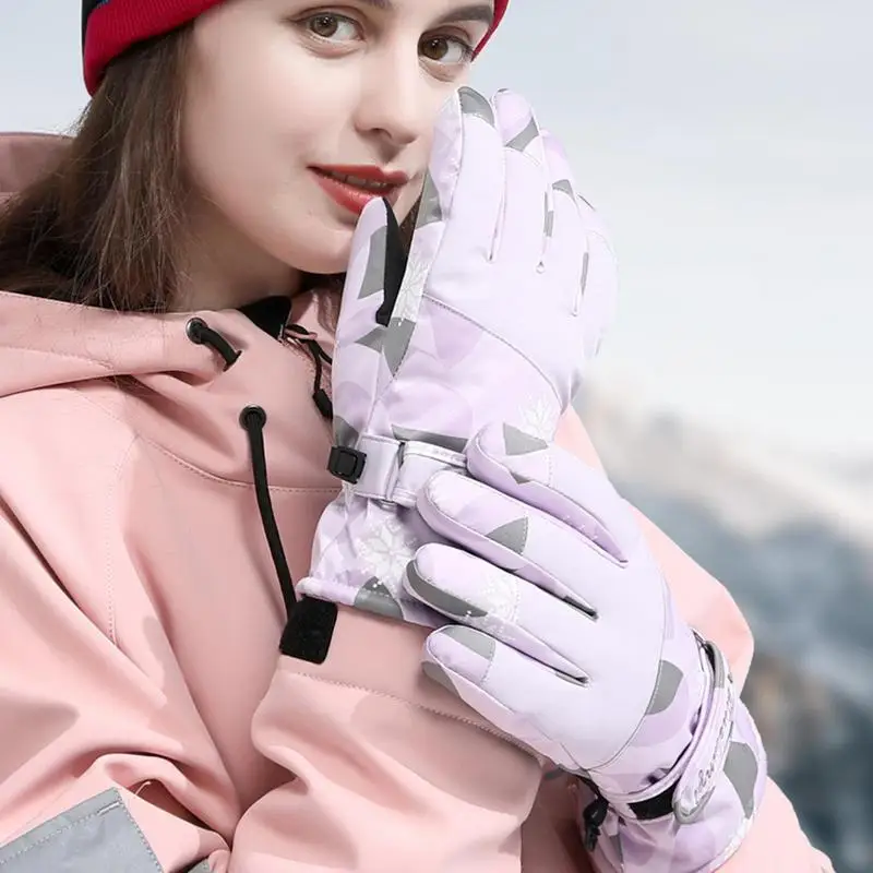 

Очень толстые мужские и женские варежки, лыжные перчатки, сноубордические зимние спортивные теплые водонепроницаемые ветрозащитные лыжные перчатки из искусственной кожи с сенсорным экраном