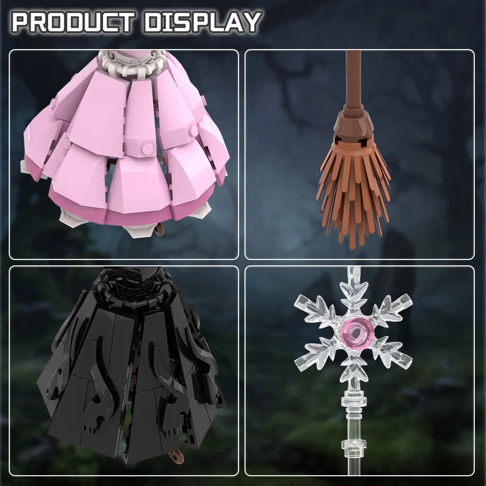 Gobricks MOC Film Wicked Klassisches Modell Kleid Kit Ziegel Modell Kreative Wicked Glinda Elphaba Bausteine Spielzeug Geschenk