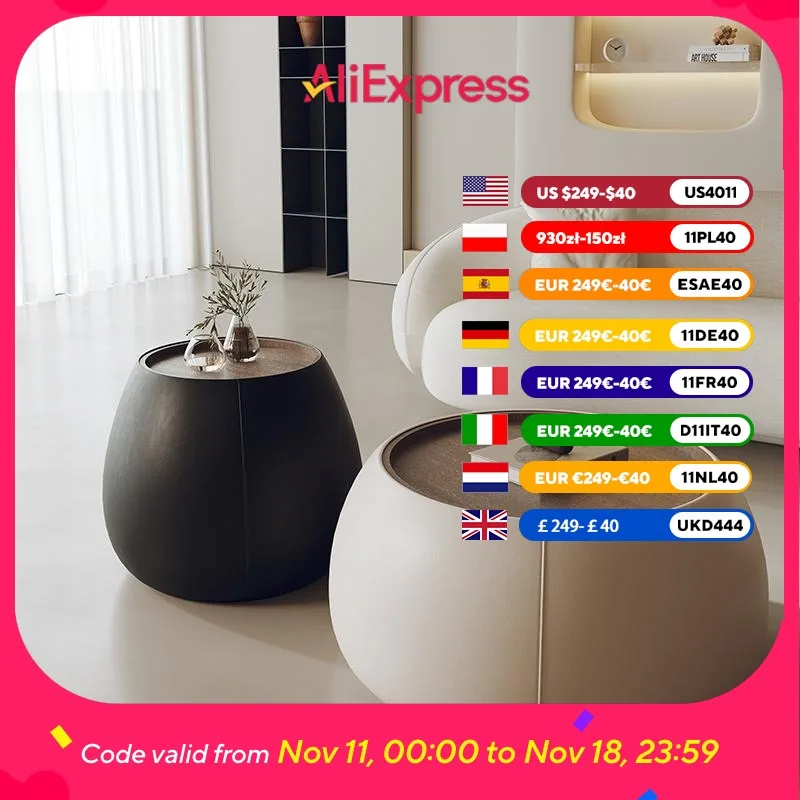 

Italian Storage Coffee Tables Luxury Design Sets Unique White Nordic Side Table Round Unique Cute Stolik Kawowy Furniture