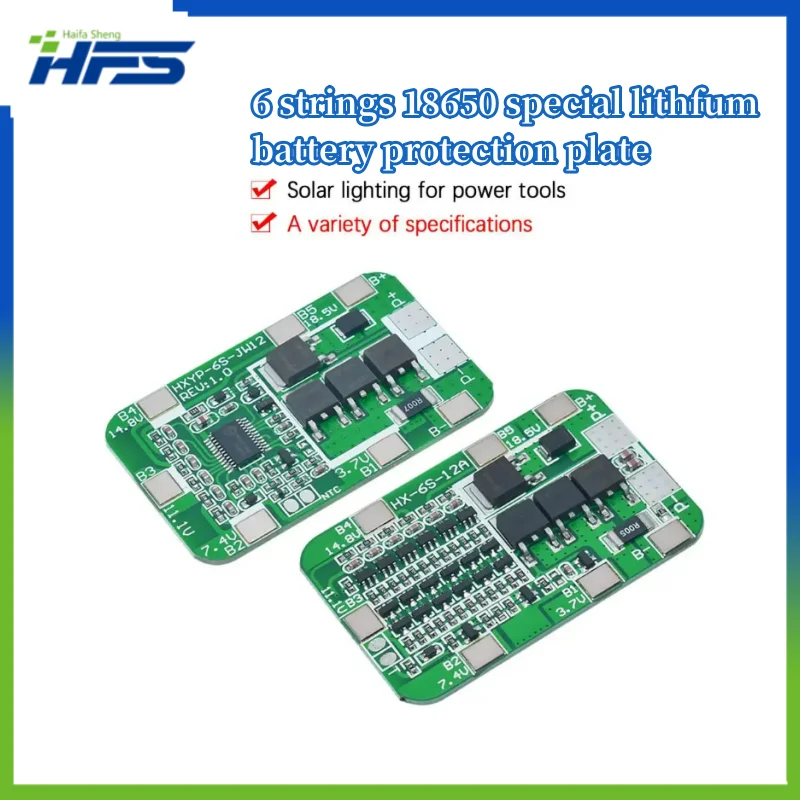 PCB BMS Protection Board for Li-ion Battery Cell Module, 6 Pack 18650, New Arrival, 15A, 25A, 24V, 25.2V, 6S