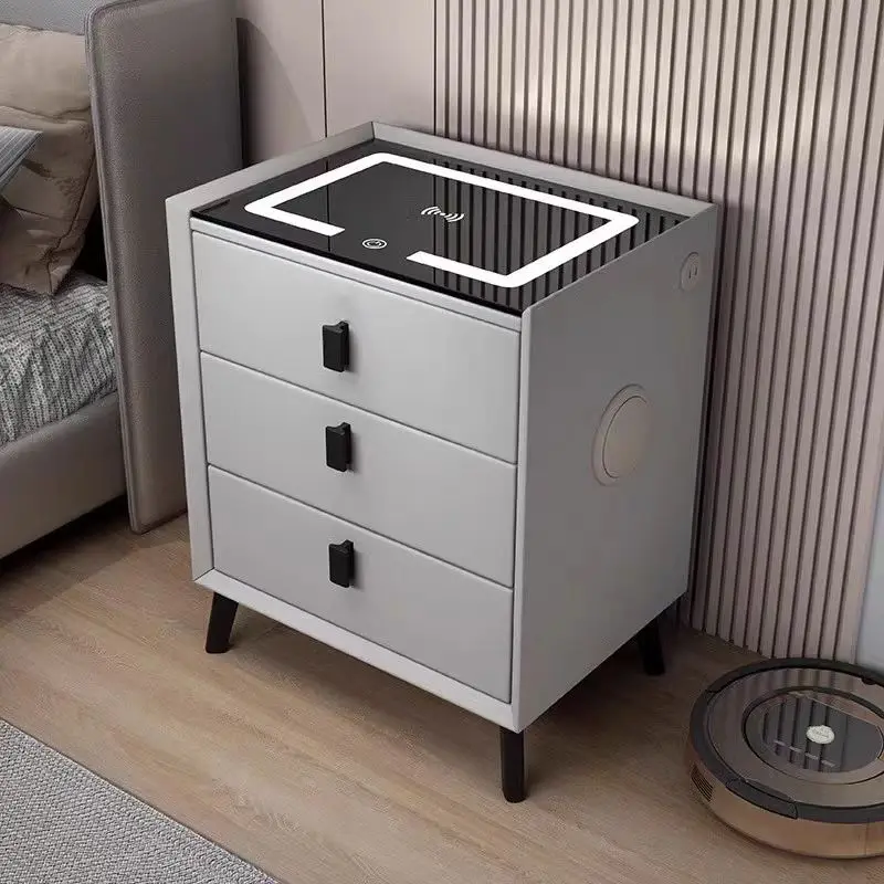 الأكثر مبيعا رخيصة الحديثة الذكية درج السرير الجدول الأثاث شحن USB اللاسلكي