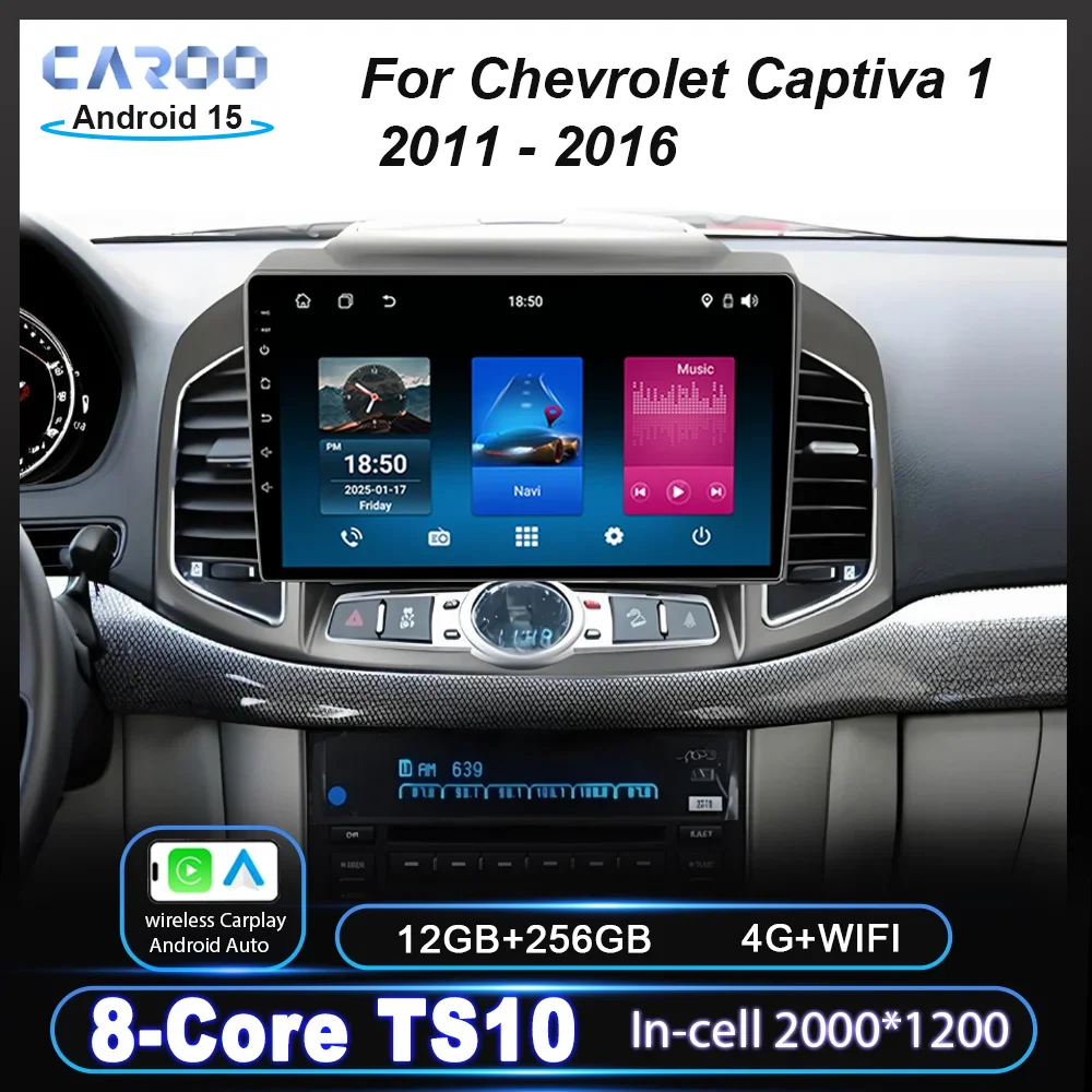Автомобильный радиоприемник Android, мультимедийный плеер для Chevrolet Captiva 1 2011-2016, авто GPS-навигация, стерео 4G Carplay, Wi-Fi DSP 2din DVD