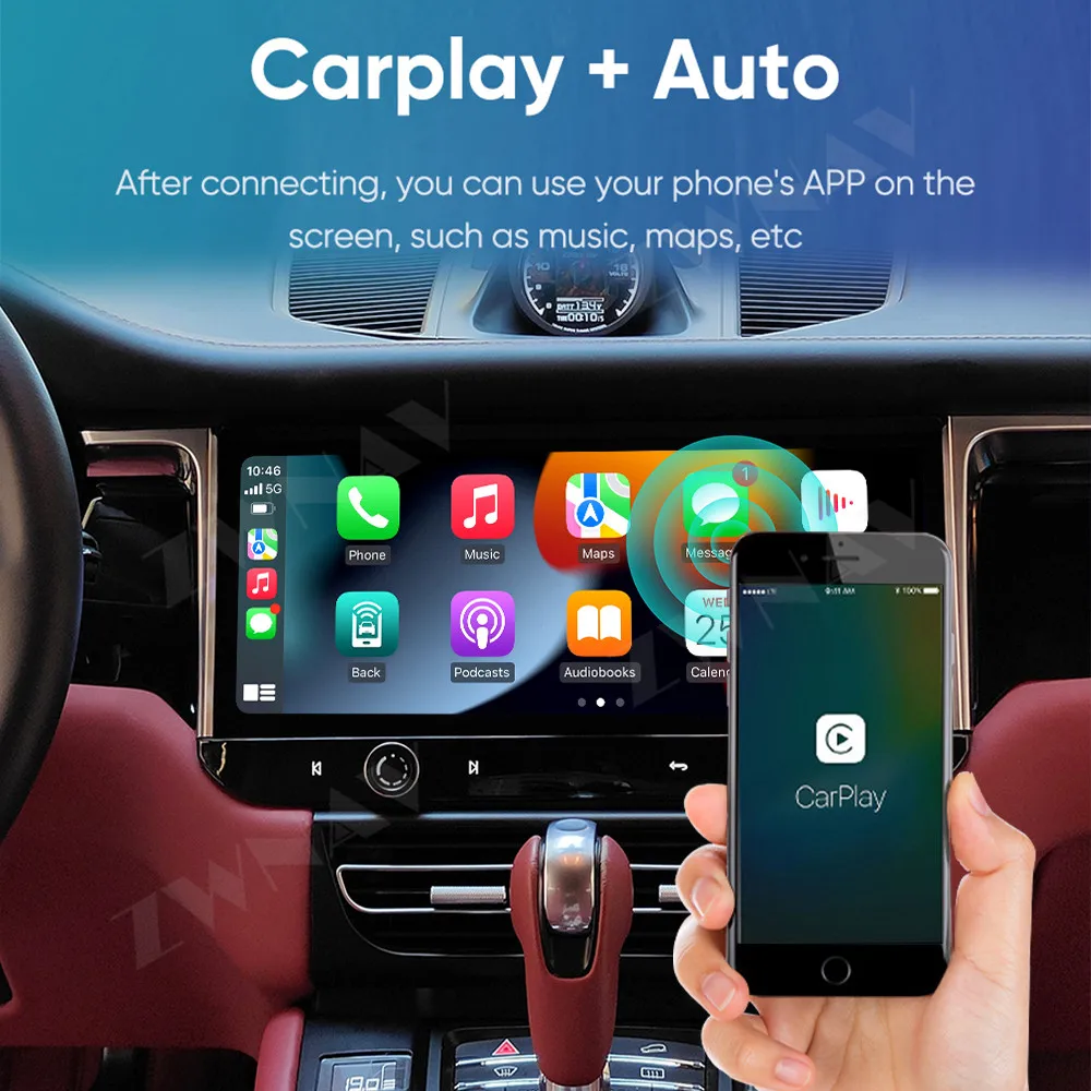 

Carplay Car Radio 12.3 inch Touch Screen For Porsche Macan 2013-2018 Android 14 GPS Navigation Multimedia Player Head Unit Auto