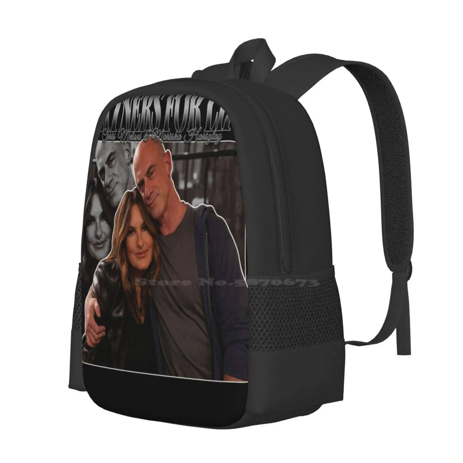 Partners For Life Mariska Hargitay And Chris Meloni 90S Inspired Vintage Homage Classic Hot Sale Schoolbag Backpack Fashion