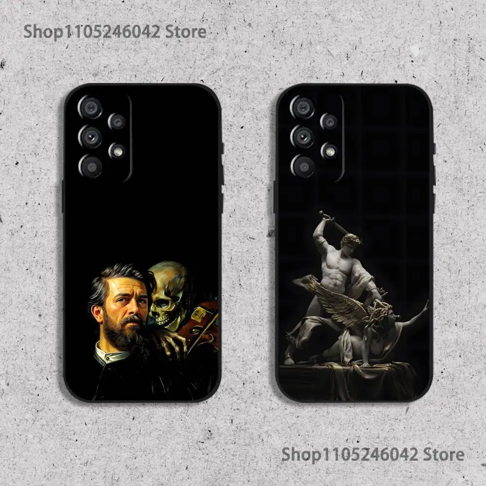 

Renaissance Art Paintings Phone Case For Samsung A20,A21s,A22,A31,A32,A52,A53,A72,73,A80 Soft Black Cover
