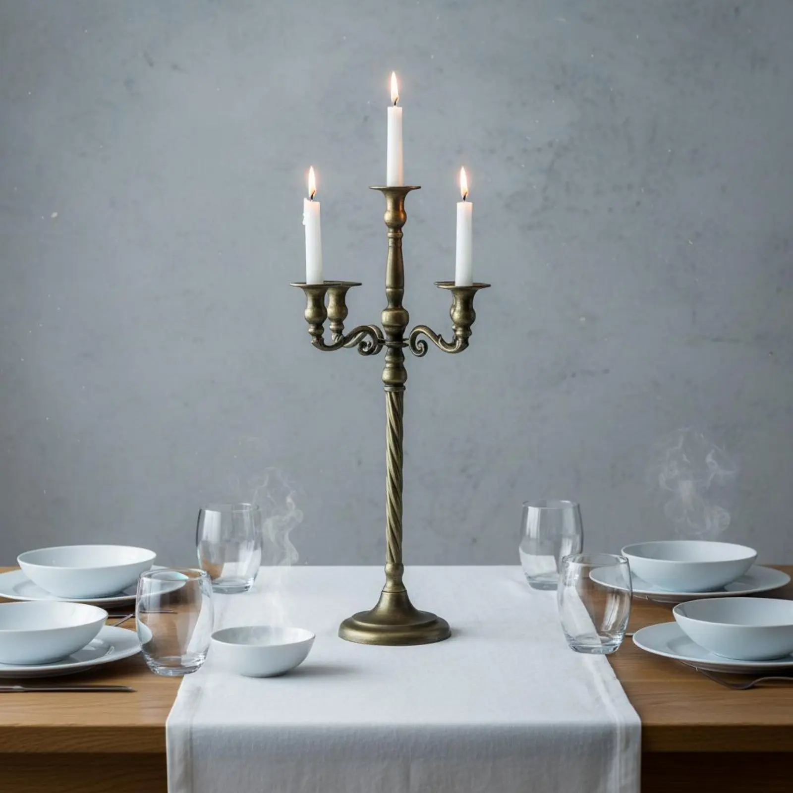 

5 Arm Candelabra Ornamental 5-Arm Candle Holder Candelabra Weighted Base Metal Candle Holder Easy to Clean for Living Room
