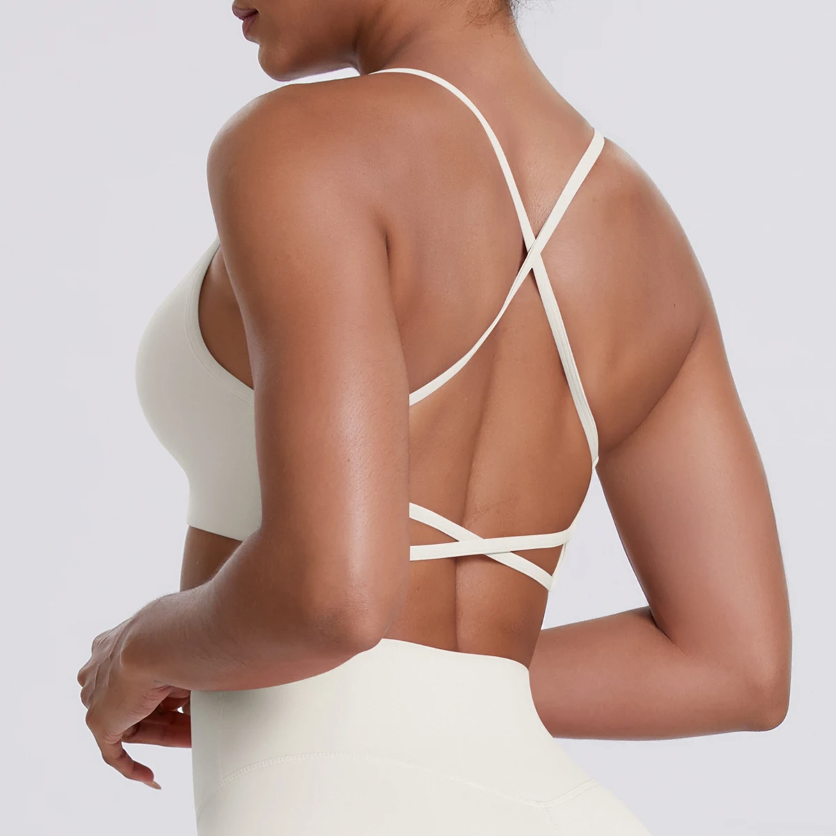 Sport-BH Nahtloses Yoga-Top Damen Fitness-Artikel Gym Active Wear Back Cross Workout Push-up Fitness Laufunterwäsche – Detail 15