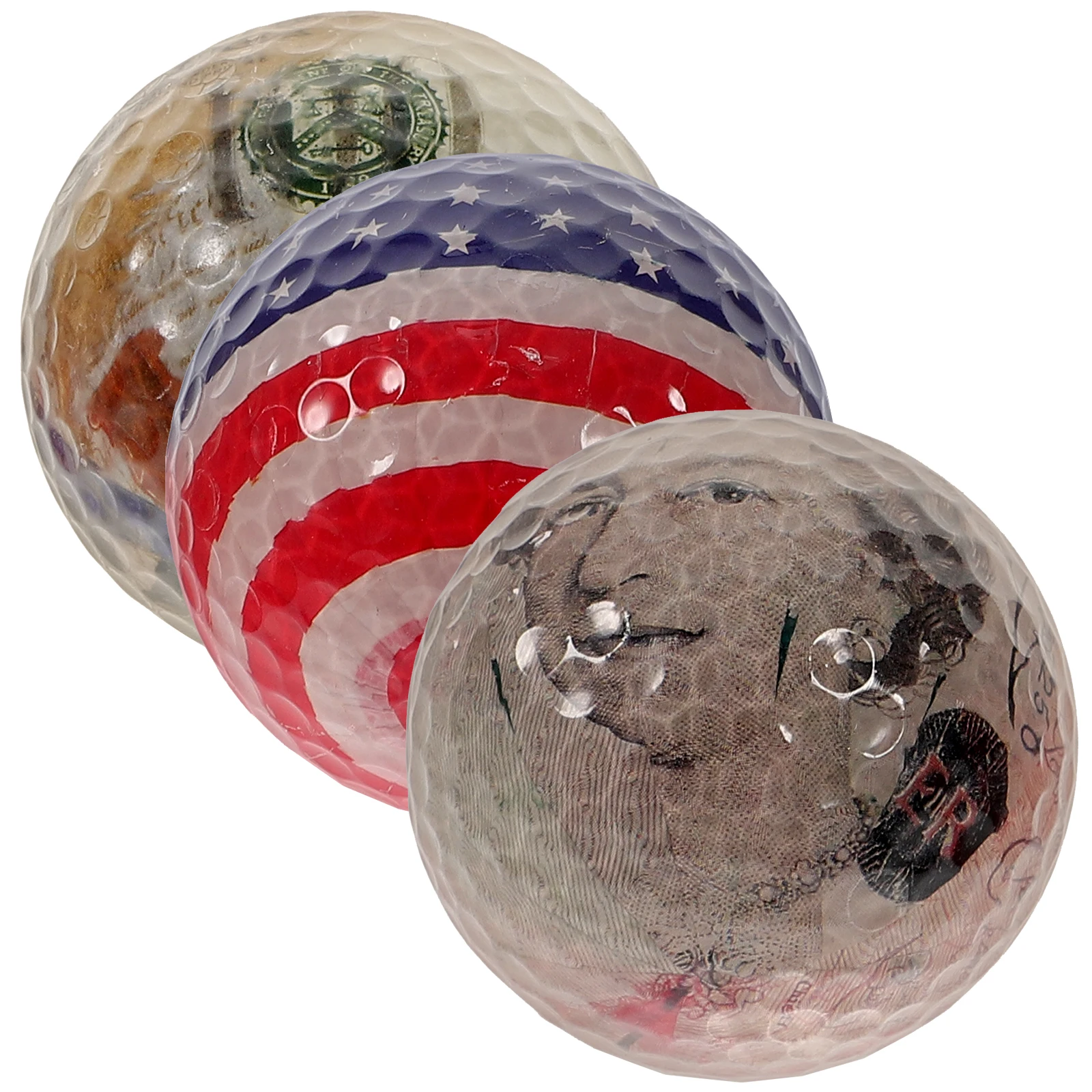 

3pcs Crystal Ball Sticker Training Balls Lightweight 2 Layers Beginners Long Distance Golf Practice Durability