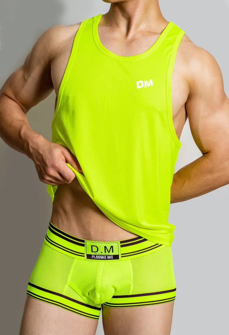 Men's Undershirt Loose Sleeveless Training Running Quick Dry Jersey Summer Fitness Sports Fine Mesh Sling Breathable