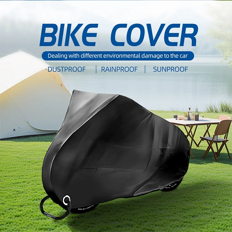 Bike Cover Waterproof Outdoor Indoor Bicycle Wear-resistant Fabric Road MTB All Season Dustproof UV Protective Bike Accessories