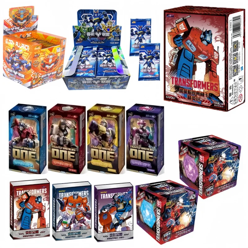 

KAYOU Genuine Transformers Cards Horizon 40th Anniversary Energy Gift Box Optimus Prime Bumblebee XR Anime Collection Cards Toys