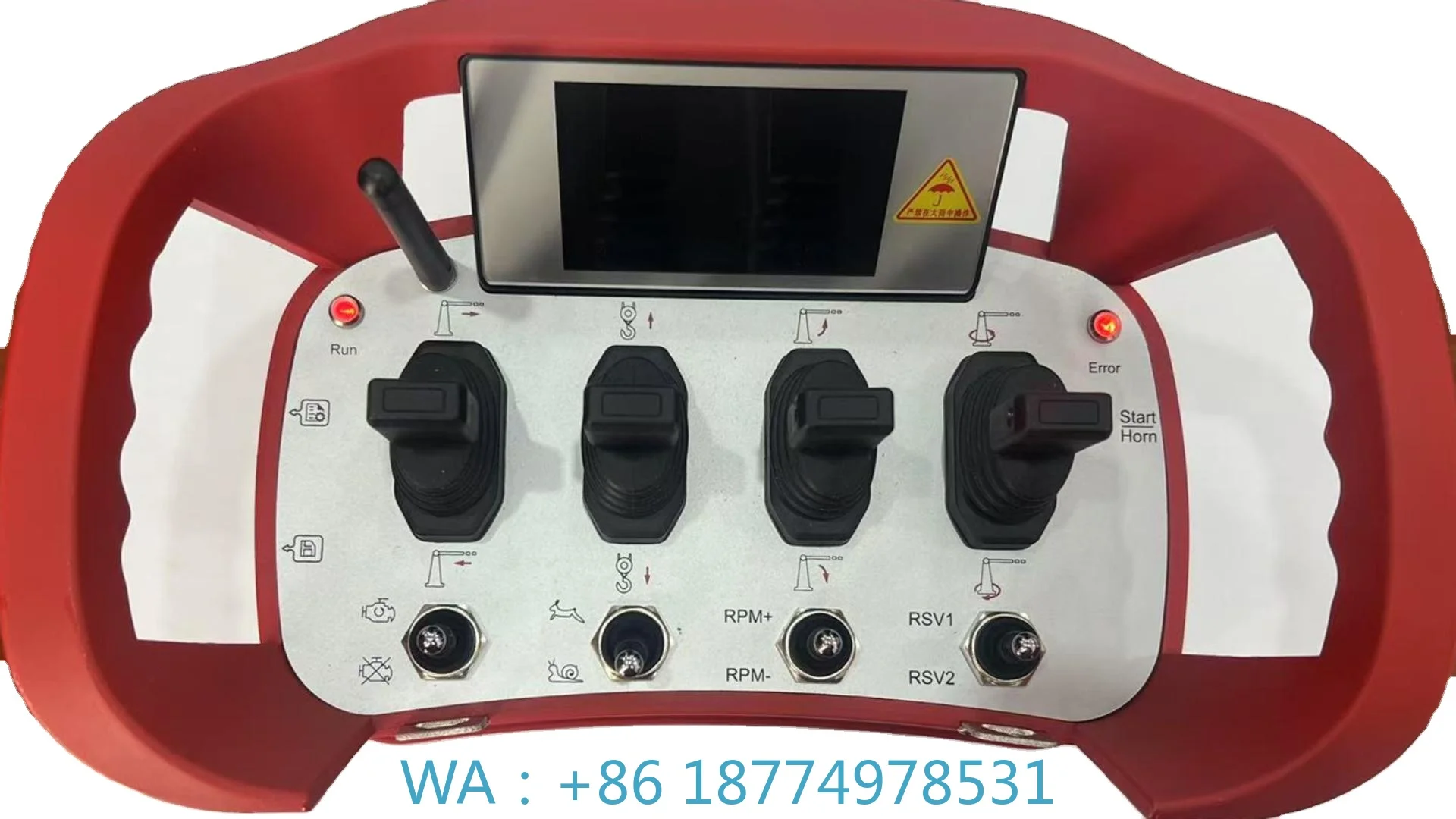 Industriële hydraulische joystick 433 MHz voor metaal-kunststof radiobesturing Hoge kwaliteit draadloze mobiele kraanafstandsbediening