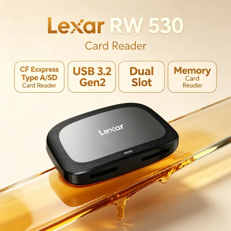 Lexar CFexpress Type A / SD Memory Card Reader SD Card Reader Dual Slot RW530 USB 3.2 Gen2 CFA Max 900MB/s
