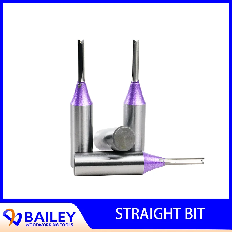 BAILEY 1PC 4/4.5mm Shank Straight Bit Carbide Cutter CNC Milling Tool Engraving Bit Milling Cutter Woodworking Tool